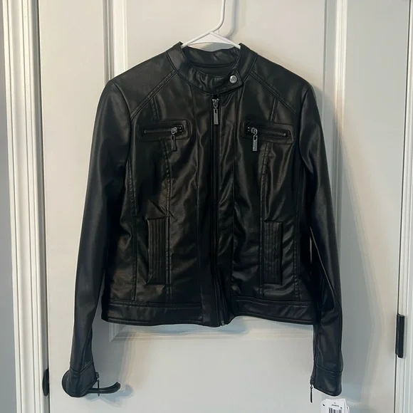 Vegan leather jacket NWT - Picture 1 of 8